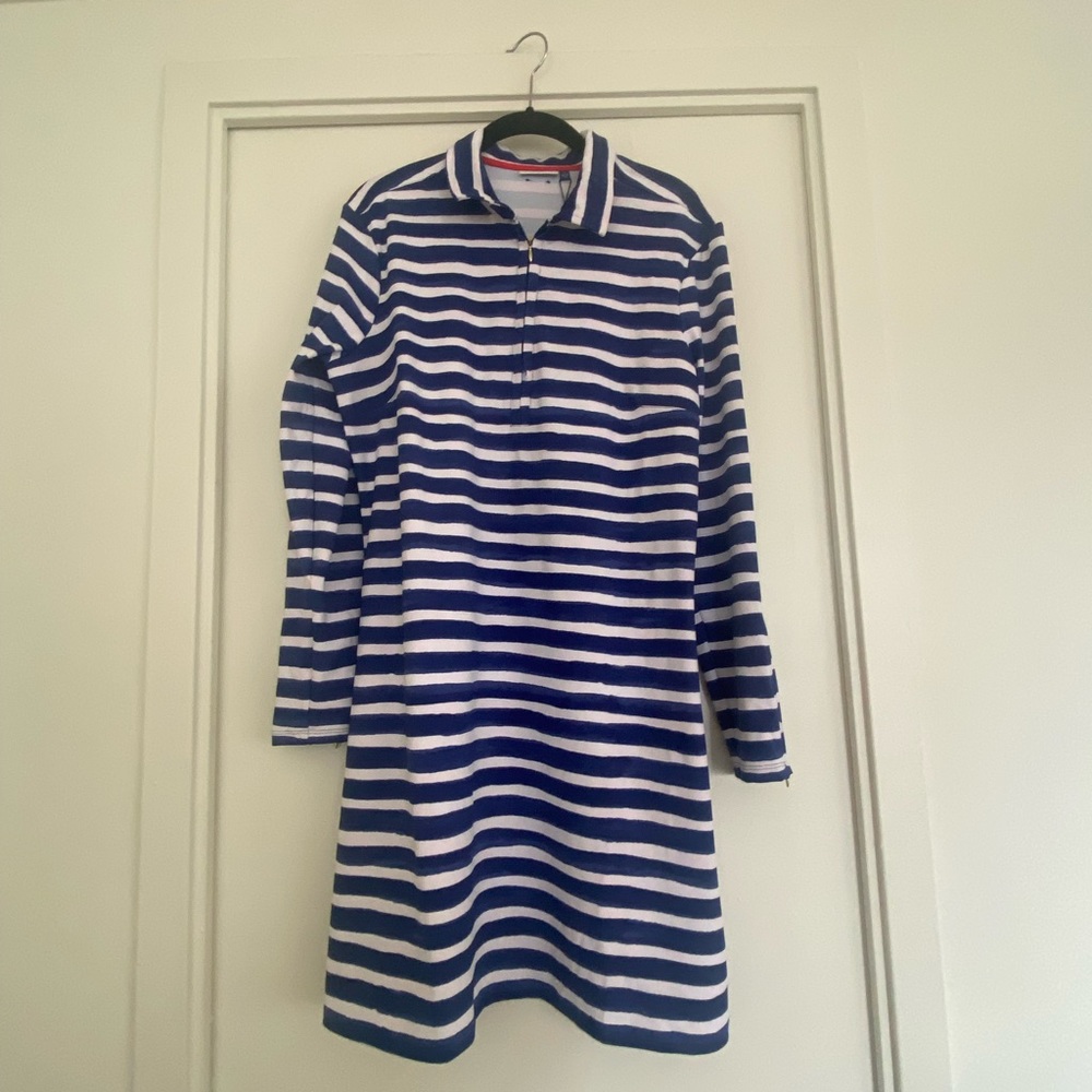 NWT Cabana Life Striped Collared Dress, Size L